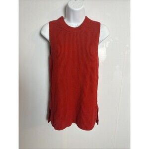 J. Crew Womens‎ Sleeveless Sweater Knit XS Classic Red Holiday Preppy